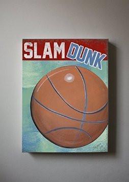 Slam Dunk Basketball Theme - The Canvas Sporting Event Collection-B018ISN6HE-MuralMax Interiors