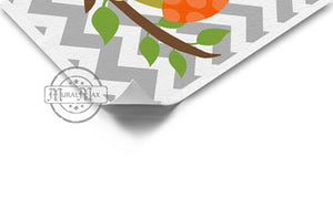 Teal Orange Owl Nursery Prints - Owl Always Love You - Unframed Prints - Set of 3-MuralMax Interiors