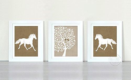 The Horse & Tree Collection - Set of 3 - Unframed Prints-B01CRT6MJY