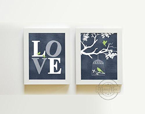 The Love Branch Collection - Set of 2 - Unframed Prints-B01CRMH9K2
