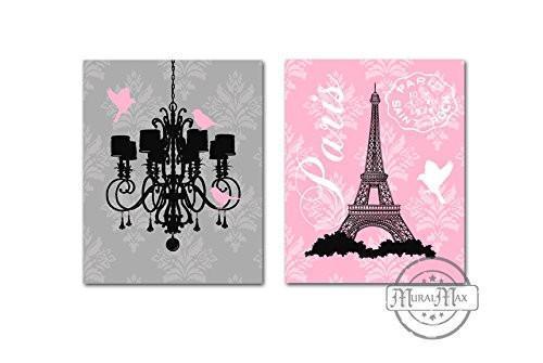 The Paris Chandelier Collection - Set of 2 - Unframed Prints-B01CRMK3XC