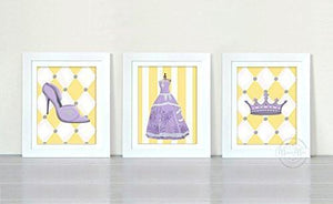 The Princess Wardrobe Collection - Set of 3 - Unframed Prints-B01CRT6PLE-MuralMax Interiors