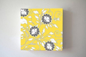 Traveling Flower Vines - Stretched Canvas Wall Art - Memorable Anniversary Gifts - Unique Wall Decor - Color - Yellow - 30-DAY-B018KOBTF2-MuralMax Interiors