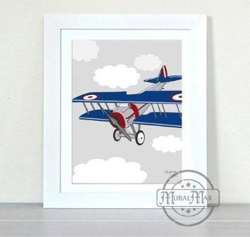 Vintage Airplane Boy Room Decor - Unframed Print-B018KOC30C