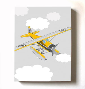 Vintage Airplane Boy Room Decor - Water Plane Canvas Art - The Aviation CollectionBaby ProductMuralMax Interiors
