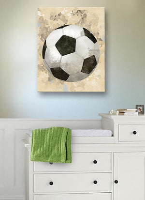Vintage Soccer Ball Fine Art Print - Sports Decor - Soccer Nursery Decor Kids Room Wall Art- Man Cave Art-MuralMax Interiors