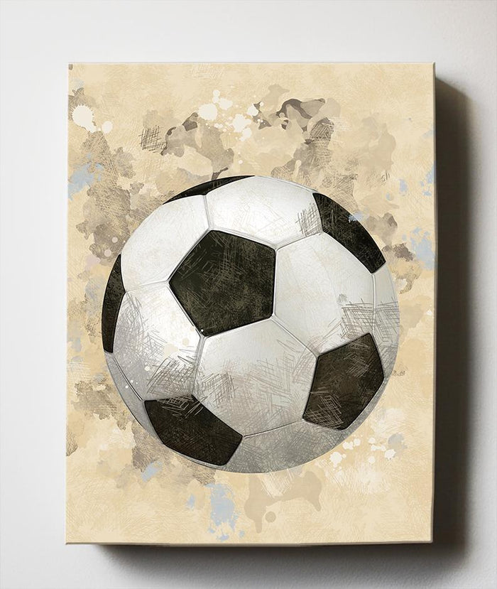Vintage Soccer Ball Fine Art Print - Sports Decor - Soccer Nursery Decor Kids Room Wall Art- Man Cave Art