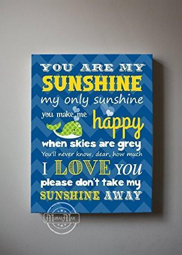 You Are My Sunshine My only Sunshine Theme - Canvas Wall Decor-B018ISH7MY
