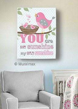 You are My Sunshine Theme - Canvas Nursery Decor-B018ISFY2Y-MuralMax Interiors