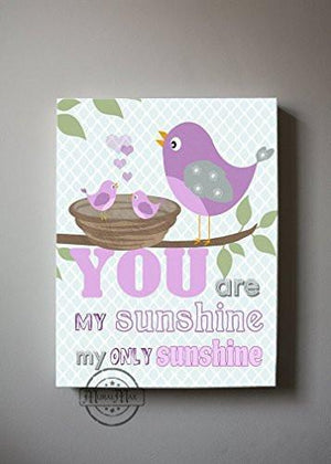 You are My Sunshine Theme - Canvas Nursery Decor-B018ISG2O8-MuralMax Interiors